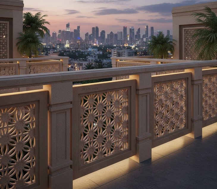 Ms Jali Railing Texture Sandstone Jali Railing Manufacturer, Supplier, Dealer